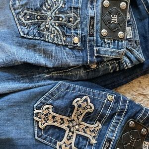 Lot of 2 Miss Me Jeans. Size 28 straight & skinny